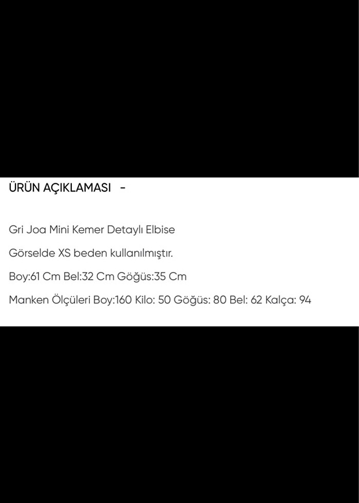 Eyyo gri mini kemer detayli cizgili elbise - Görsel 2