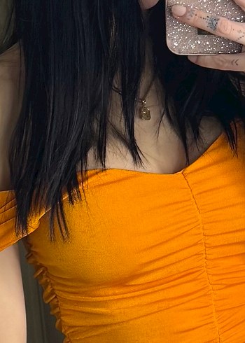 Parlak kumaş body - Görsel 4