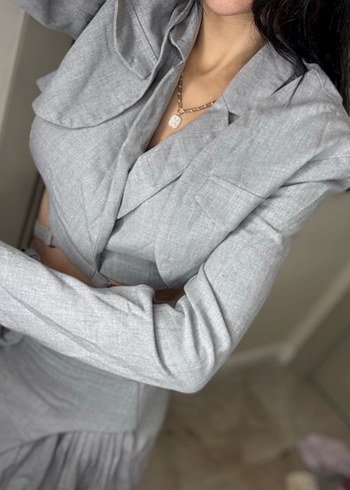 Gri etek takım 3lu - Görsel 2