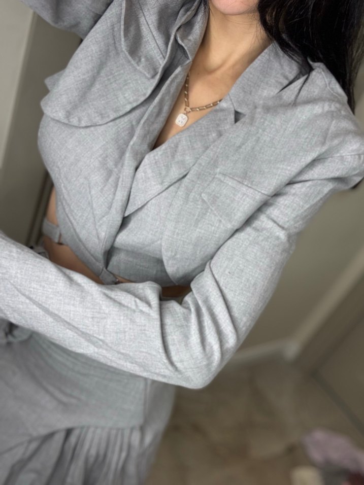 Gri etek takım 3lu - Görsel 2