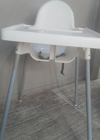 Beden beyaz Renk Beyaz ve Gri Çocuk Mama Sandalyesi
