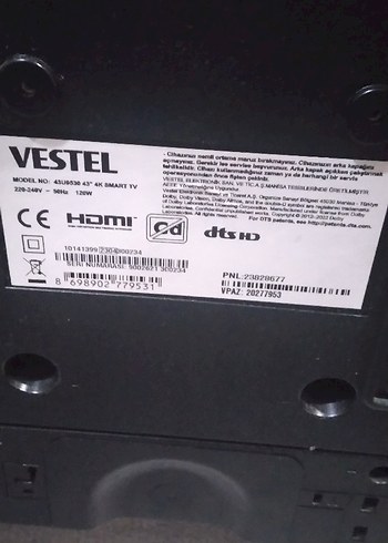 43 İnç 109 ekran QLED 4K Ultra HD Vestel Smart tv - Görsel 4