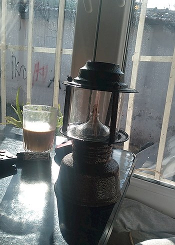 Bakır Renkli Antika Gaz Lambası - Görsel 2