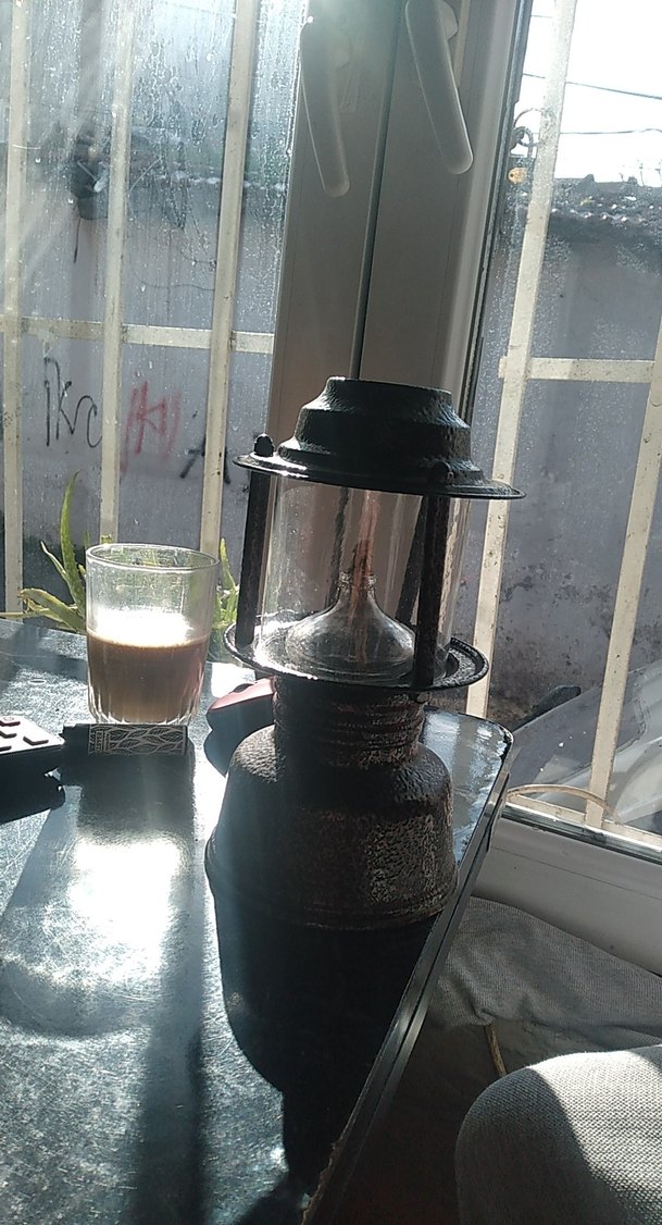 Bakır Renkli Antika Gaz Lambası - Görsel 2