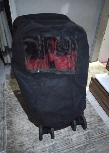 Özel Dikim İkiz Bebek Arabası yağmurluk - Görsel 4