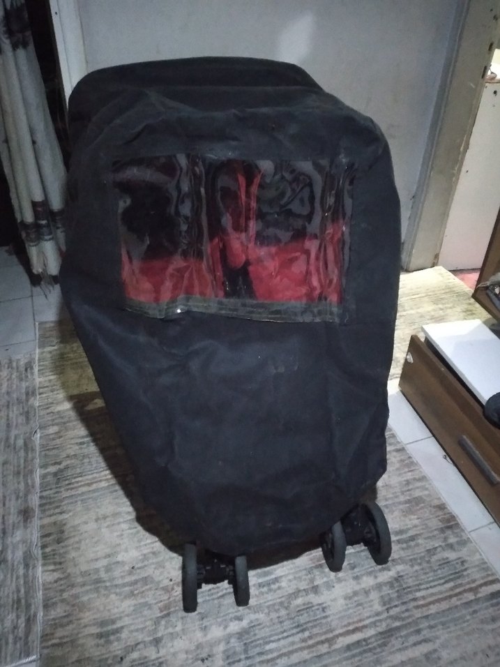 Özel Dikim İkiz Bebek Arabası yağmurluk - Görsel 4