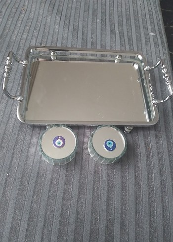 Gümüş Aynalı Söz Nişan Tepsisi - Görsel 3