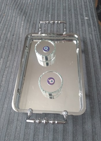 Gümüş Aynalı Söz Nişan Tepsisi - Görsel 5