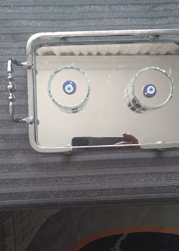 Gümüş Aynalı Söz Nişan Tepsisi - Görsel 2