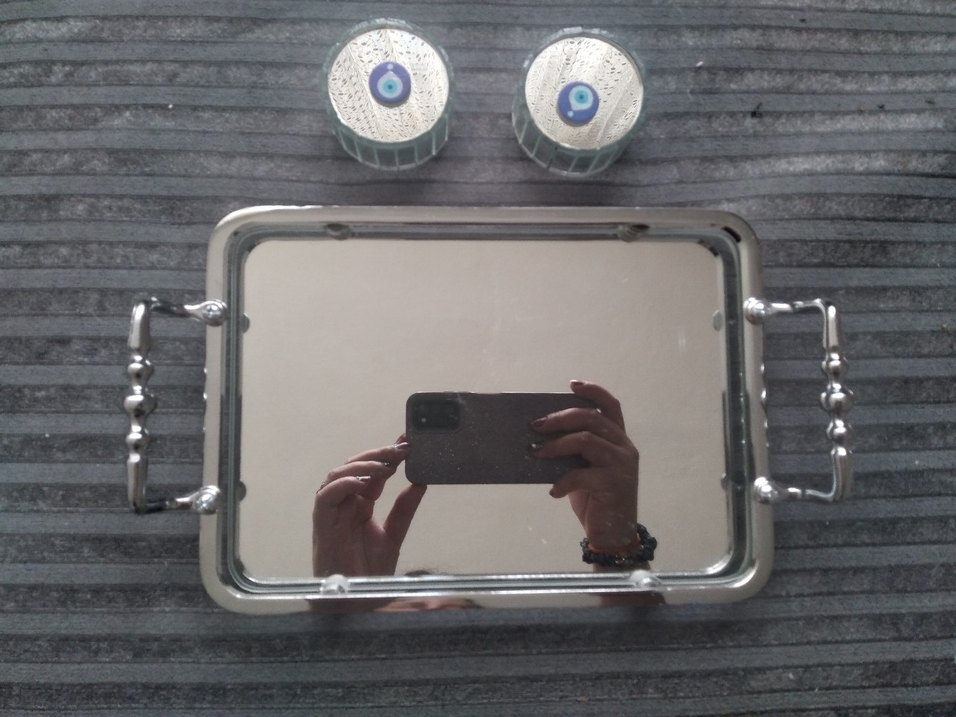 Gümüş Aynalı Söz Nişan Tepsisi - Görsel 4