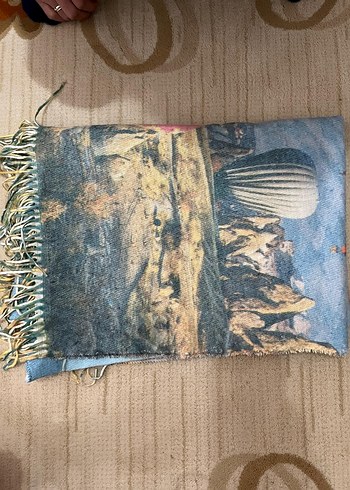 Bohem Kadın Atkı - Mavi Gri - Görsel 2