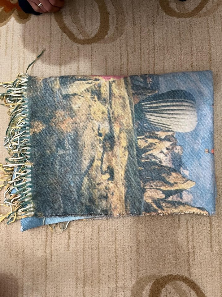 Bohem Kadın Atkı - Mavi Gri - Görsel 2