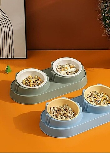 Mikopet Çift Bölmeli Mama ve Su Kabı