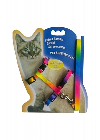 Multicolor Kedi Tasması