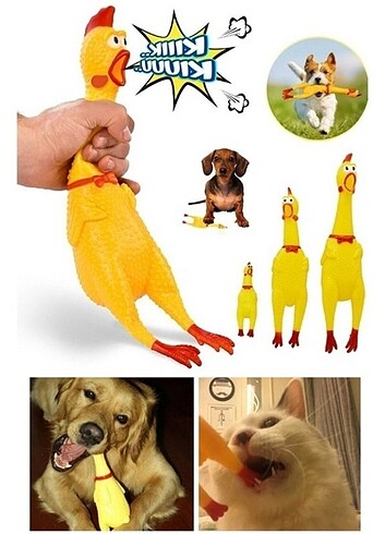 Ses Çıkaran Tavuk Kedi Köpek Oyuncağı