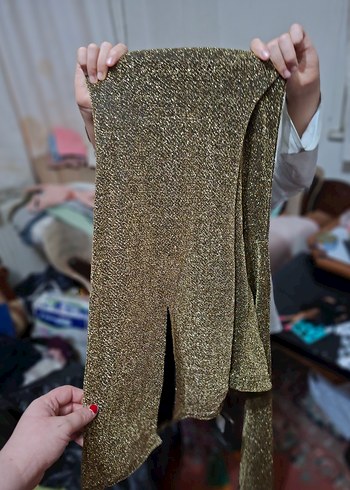 pantolon yırtmaclı simli - Görsel 2