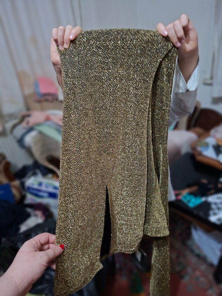 pantolon yırtmaclı simli - Görsel 2