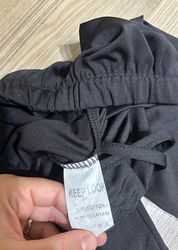 m Beden siyah Renk Siyah Pilili Kadın Salaş Pantolon