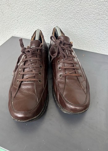 Erkek Kahverengi Deri Spor Ayakkabı - Görsel 2