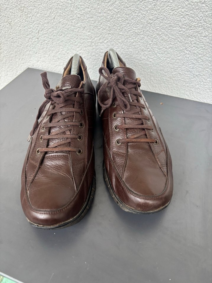 Erkek Kahverengi Deri Spor Ayakkabı - Görsel 2