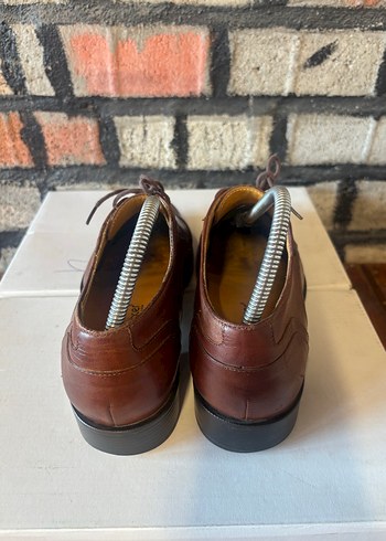 Kahverengi Vintage Deri Erkek Klasik Ayakkabı ortopedik ayakkabı - Görsel 3