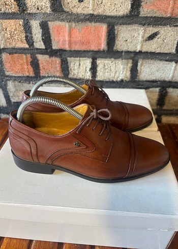 Kahverengi Vintage Deri Erkek Klasik Ayakkabı ortopedik ayakkabı - Görsel 4