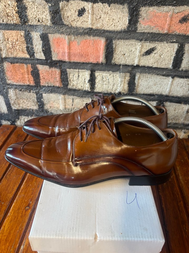 Klasik Kahverengi Deri Erkek Ayakkabı - Görsel 3