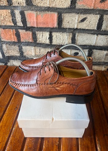 Kahverengi Deri Klasik Erkek Ayakkabı - Görsel 3