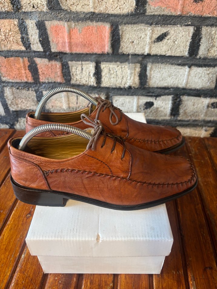 Kahverengi Deri Klasik Erkek Ayakkabı - Görsel 5