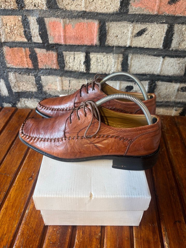 Kahverengi Deri Klasik Erkek Ayakkabı - Görsel 3