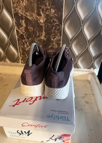 Mor Dolgu Topuklu Spor Ayakkabı - Görsel 4