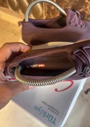 Mor Dolgu Topuklu Spor Ayakkabı - Görsel 7