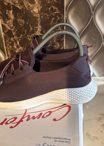 Mor Dolgu Topuklu Spor Ayakkabı - Görsel 3