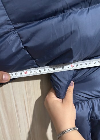 Koyu Mavi Kadın Midi Kaban - Görsel 4