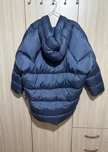 Koyu Mavi Kadın Midi Kaban - Görsel 3