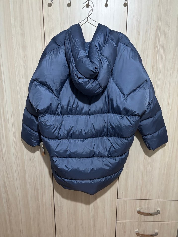 Koyu Mavi Kadın Midi Kaban - Görsel 3