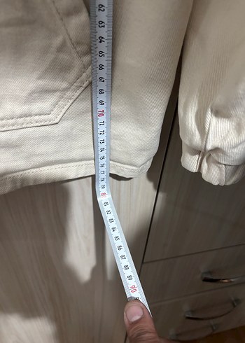 Bej Kapüşonlu Rahat Kesim Kadın Ceket - Görsel 5