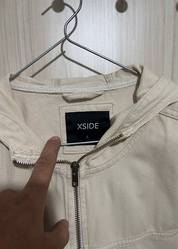 Bej Kapüşonlu Rahat Kesim Kadın Ceket - Görsel 3