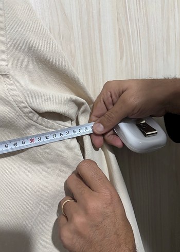 Bej Kapüşonlu Rahat Kesim Kadın Ceket - Görsel 4