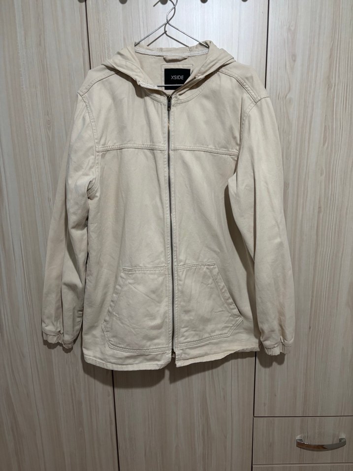 Bej Kapüşonlu Rahat Kesim Kadın Ceket - Görsel 2