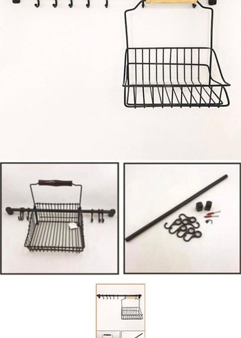 Ikea İkea Siyah Metal Mutfak Duvar Askısı