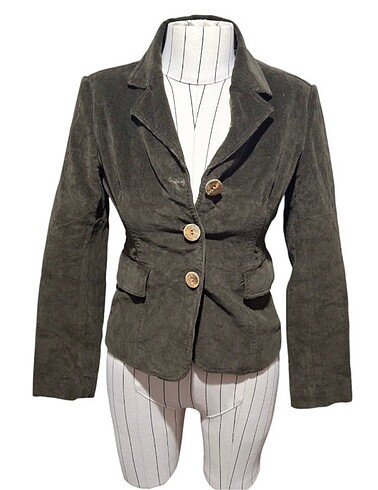 Y2K Vintage Haki Blazer Ceket