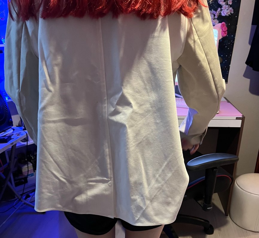 Beyaz Deri Fermuarlı Kadın Ceket - Görsel 4