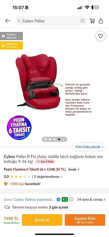 9- 36 kg Beden gri Renk Cybex pallas b giz