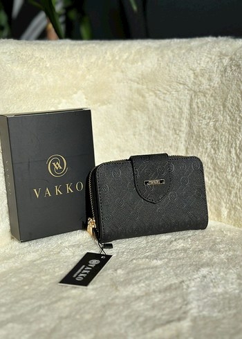 Vakko Ekru Monogramli Sik Cuzdan