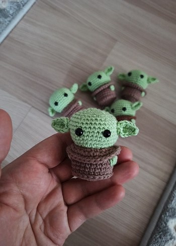 Yeşil Örgü Bebek Peluş Oyuncak bayb Yoda