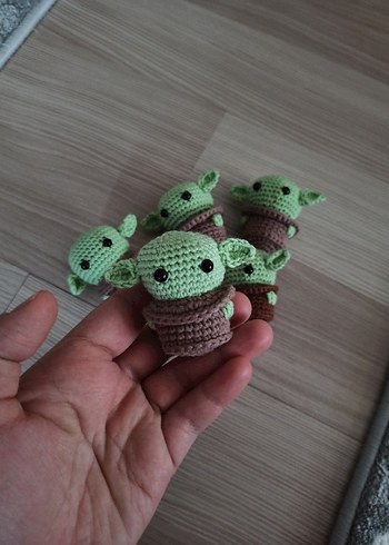 Beden Yeşil Örgü Bebek Peluş Oyuncak bayb Yoda