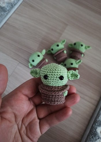 Hello Kitty Yeşil Örgü Bebek Peluş Oyuncak bayb Yoda