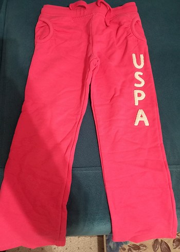 U.S Polo Assn. Uspa polo marka 4_5 yaş kız Çocuk Pembe Fermuarlı Sweatpants