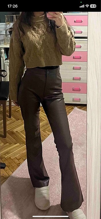 xs Beden Deri pantolon